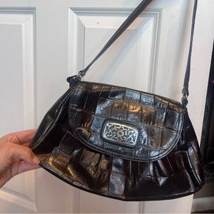 Brighton black leather hobo bag